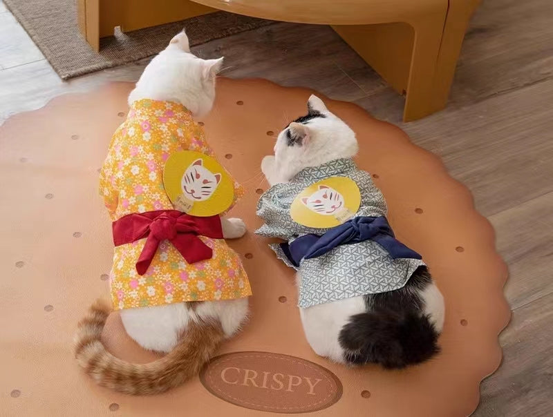 Japanese-style Yukata Pet Clothes for Cats&Small Dogs