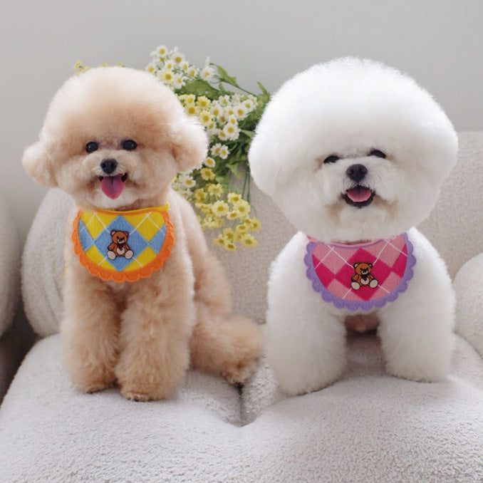 Pet Fashion & Accessories/ Pet Bib/ Bear Embroidery