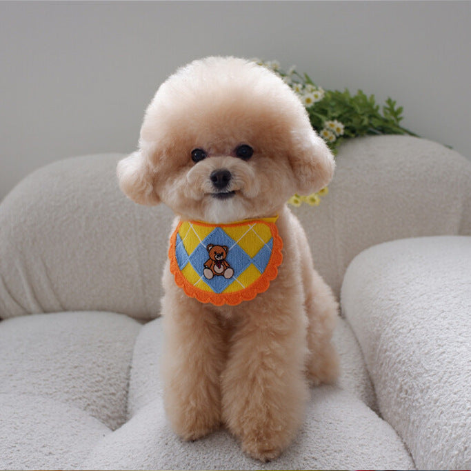 Pet Fashion & Accessories/ Pet Bib/ Bear Embroidery