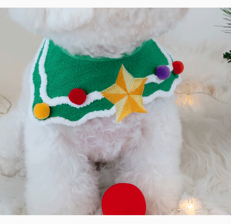 Pet Fashion & Accessories/ Pet Bib/ Christmas Tree