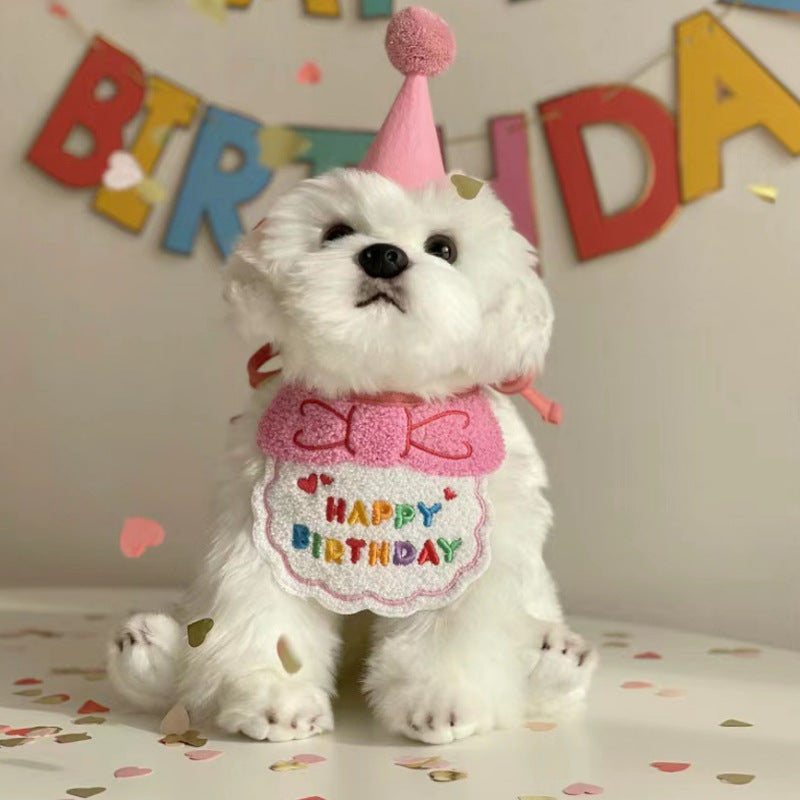 Pet Fashion & Accessories/ Pet Bib&Hat/ Happy Birthday