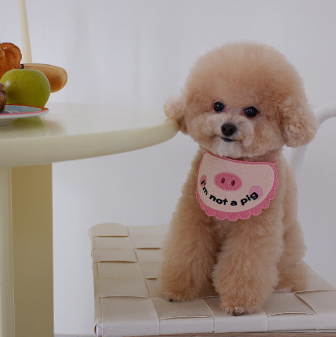 Pet Fashion & Accessories/ Pet Bib/ Pink Pig