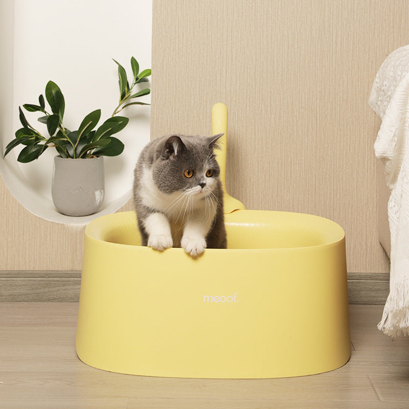 Open Cat Litter Box & Shovel