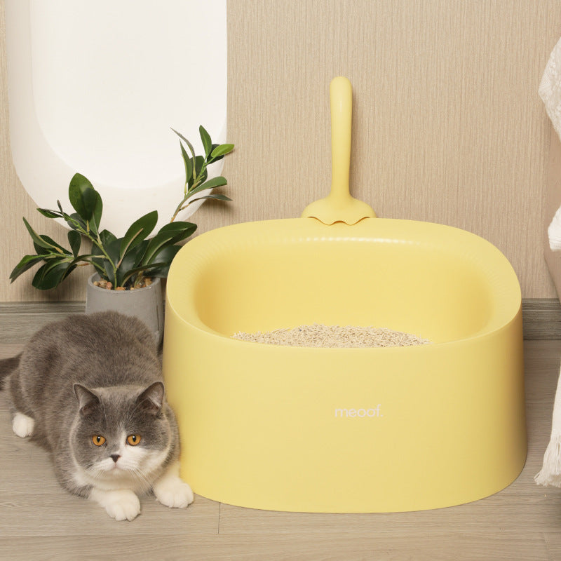 Open Cat Litter Box & Shovel